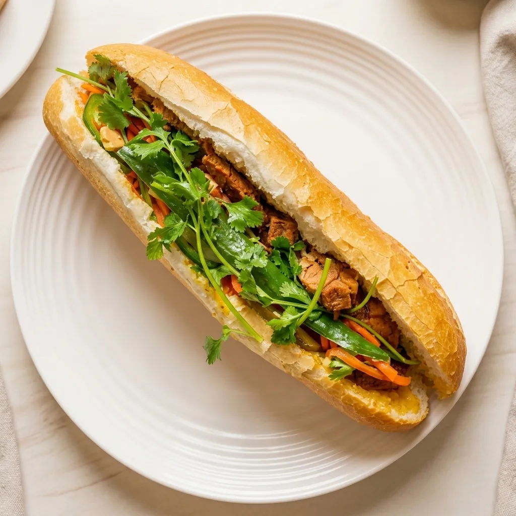 Tofu Veggie Vietnamese sub at Saigon Deli – vegetarian banh mi in Forest Lawn Calgary